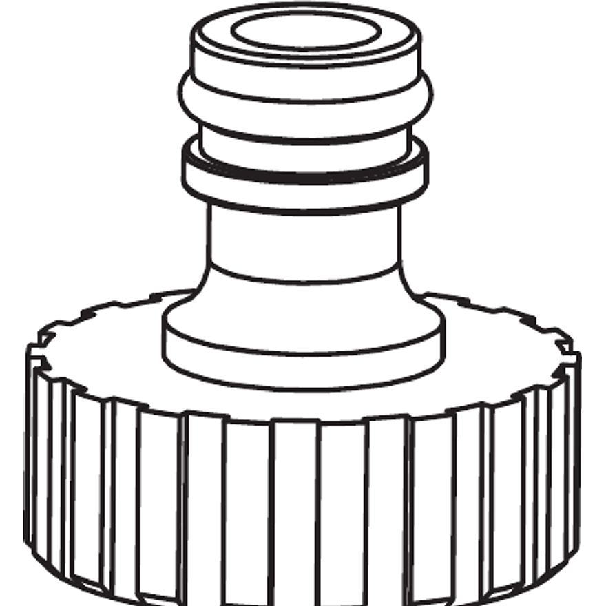 Manual line drawing of the quick hose connector